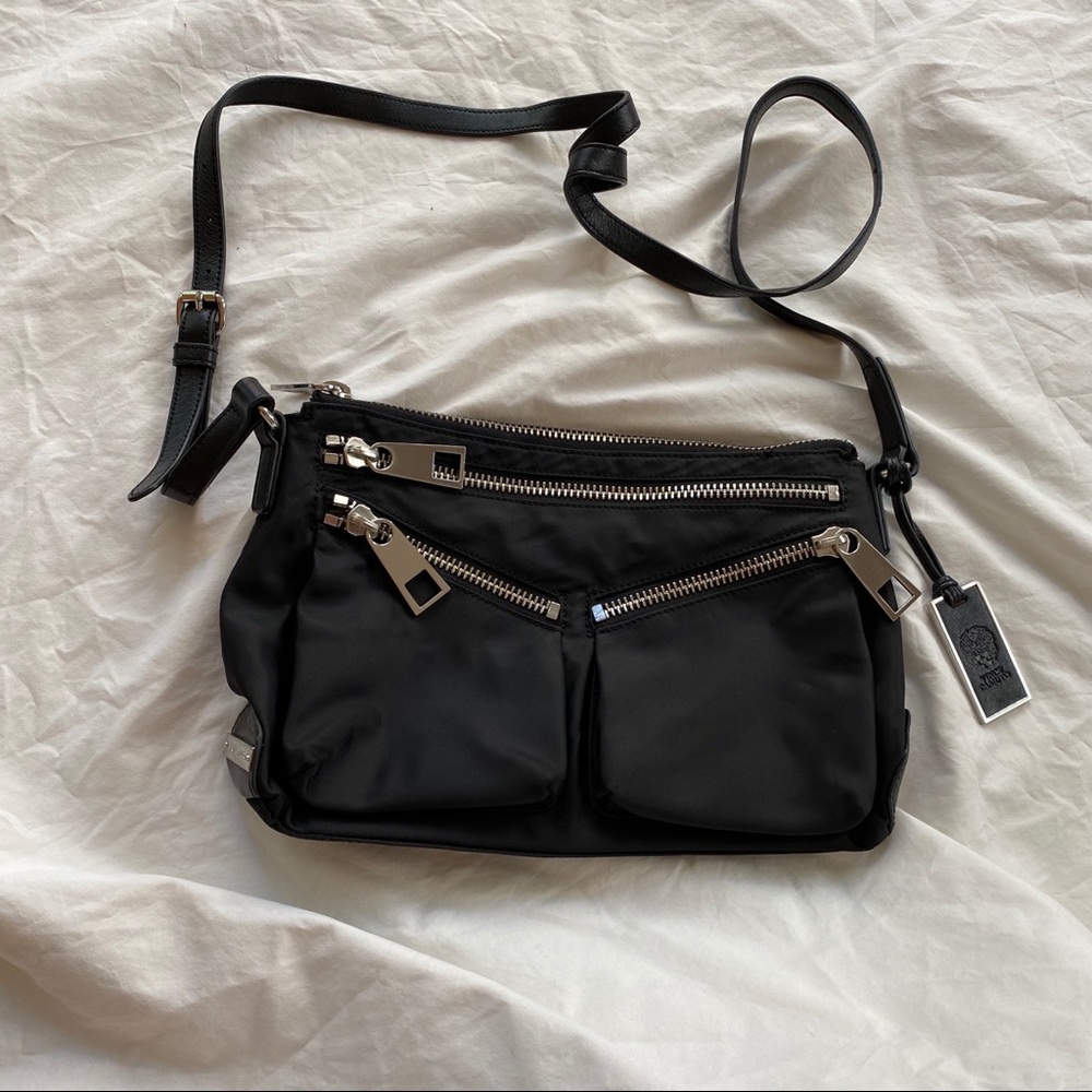 Vince Camuto Black Nylon Crossbody Bag